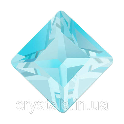 Квадрати в цапах Preciosa (Чехія) 10х10 мм Aqua Bohemica/серебро, фото 1