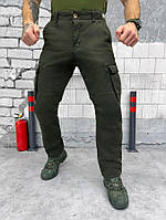 Брюки тактические Loshan на флисе олива Армейские утепленные штаны хлопок олива