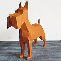 Набор для создания 3D фигур Паперкрафт Papercraft оригами Собака