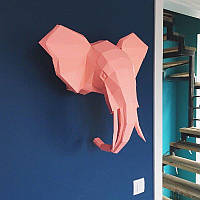Набор для создания 3D фигур Паперкрафт Papercraft оригами Голова слона