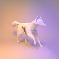 Набор для создания 3D фигур Паперкрафт Papercraft Лиса