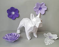 Набор для создания 3D фигур Паперкрафт Papercraft оригами Собака Мопс