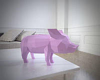 Набор для создания 3D фигур Паперкрафт Papercraft оригами Свинья