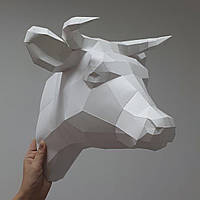 Набор для создания 3D фигур Паперкрафт Papercraft Голова коровы