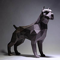Набор для создания 3D фигур Паперкрафт Papercraft Собака питбуль