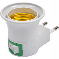 Від 8 шт. Патрон в розетку з вимикачем, цоколь Е27 13-73 купити дешево оптом в інтернет-магазині