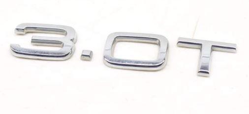 Шильдик емблема напис на багажник AUDI 3.0T колір хром