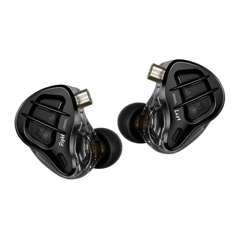 ⇒ KZ ZAR (black, mic) - гібридні багатодрайверні IEM навушники (1DD+7BA), фото 1
