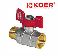 Кран кульовий 3/4 Koer (метелик) ВЗ