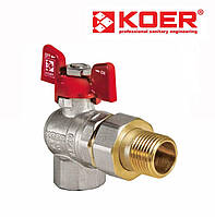 Кран шаровый с американкой 1/2" KOER угловой PN 40 бар