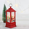 Декоративний ліхтар новорічний 20 см Ліхтарик із підсвіткою на батарейках підвісний Червоний, фото 2