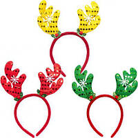 Від 12 шт. Ободок новорічний "Оленя" 2502 купити дешево оптом в інтернет-магазині
