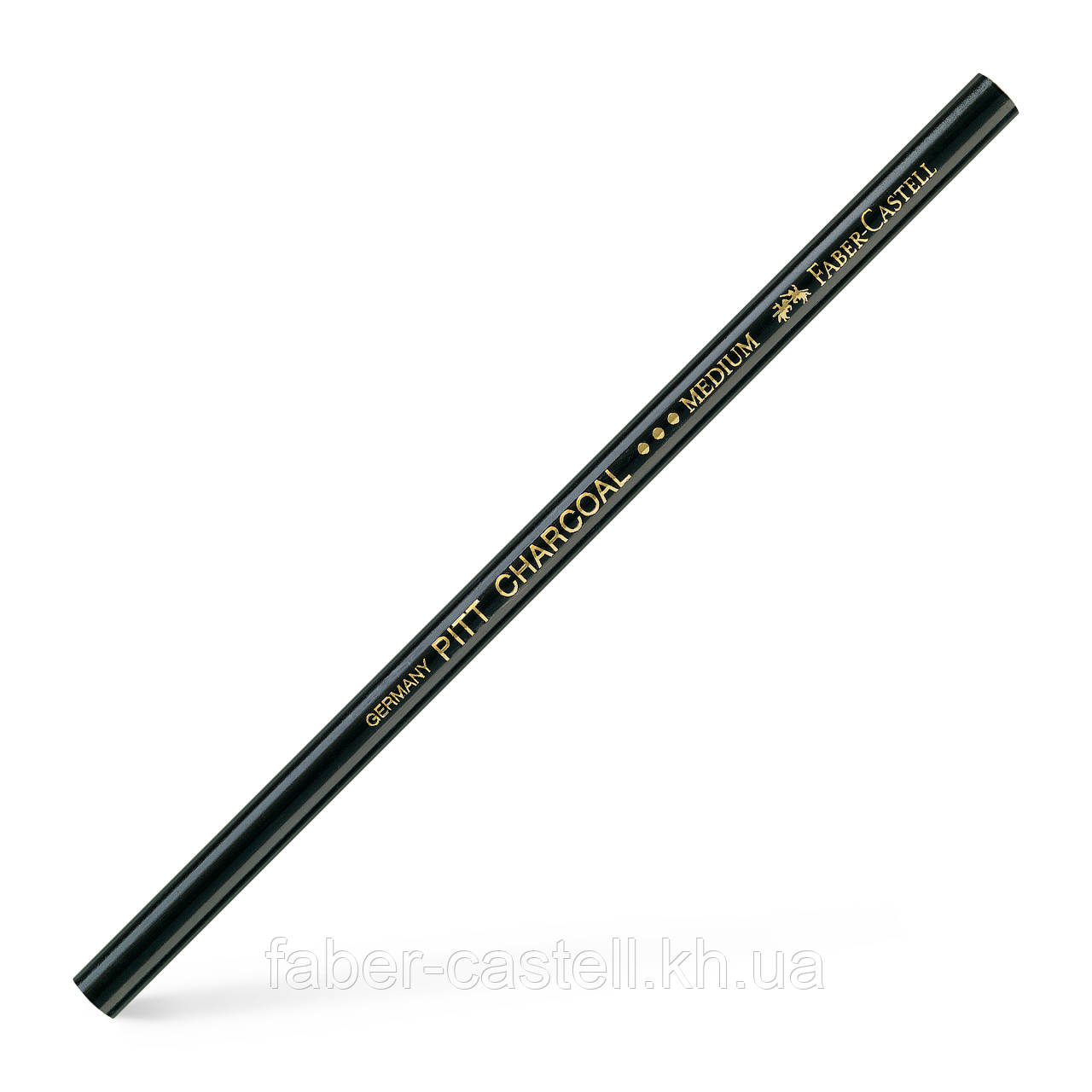 Вугільний олівець натуральний Faber-Castell Pitt Charcoal Medium, колір чорний середій, безолійний, 117400