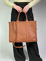 Женская сумка Марк Джейкобс коричневая Marc Jacobs Big Tote Bag Brown Leather