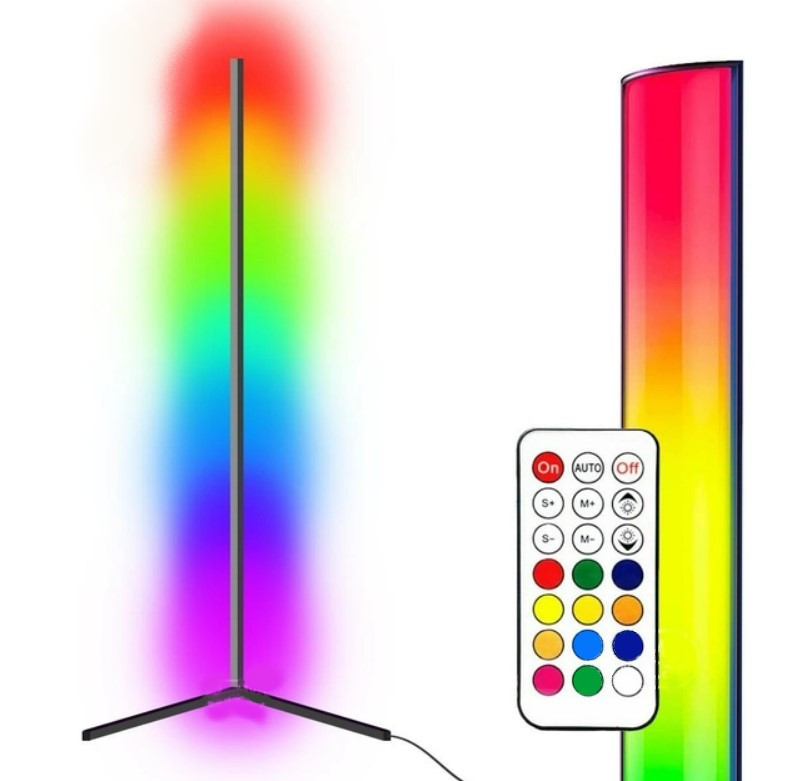 Кутовий світильник підлоговий LED лампа RGB торшер з пультом управління