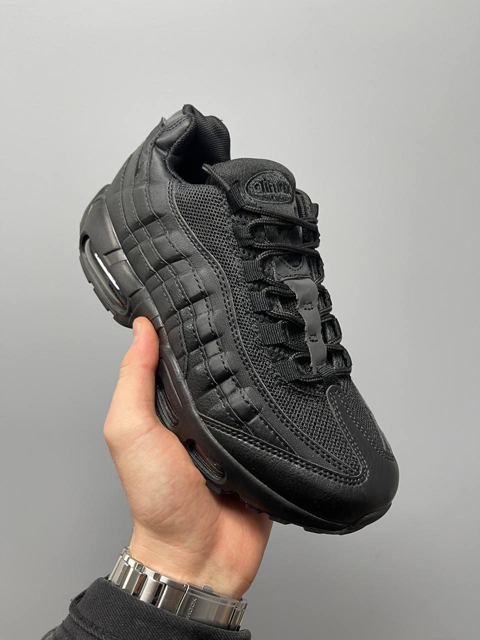 Мужские кроссовки Nike Air Max 95 Triple Black 609048-092 - фото 7 - id-p564038671