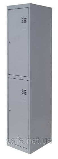 Шафа металева для одягу ШОМ 2/30/1 (ВxШxГ:1800x300x500), 0,5 мм, шафа роздягальні, шафа одягу металева