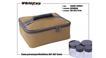 Сумка для насадок, сумка для бойлов, сумка Wold4Carp BAIT BOX (З банками) Coyote, фото 4