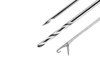 Набір флюро голок для бойлів, голки монтажні Fluo needle and drill set Delphin T-END Grip 3XF, фото 3