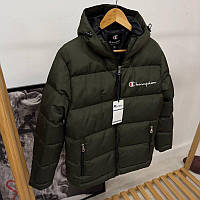 Мужская зимняя куртка теплая до - 25 градуов Champion xаки размер M