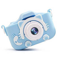Детский цифровой фотоаппарат ET015 Cat blue