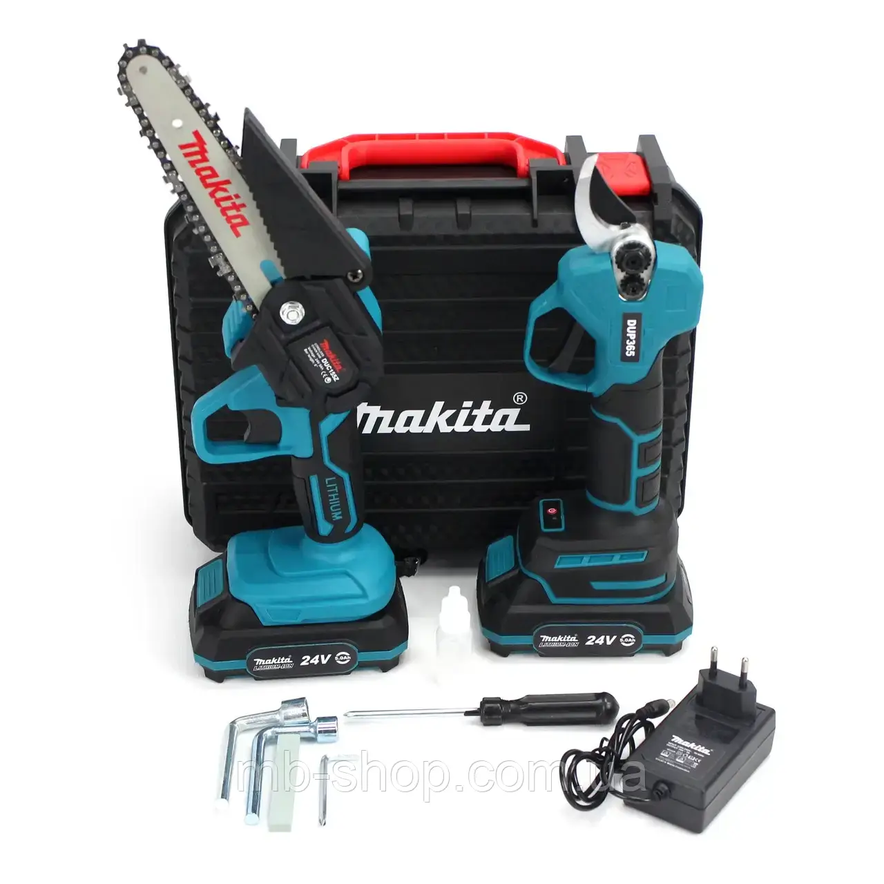 НАБІР 2В1 АКБ MAKITA 24V (ПИЛА DUC155Z + СЕКАТОР DUP365) НАБІР 2В1 МАКІТА