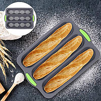 Силіконова форма для випічки багетів