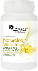 Aliness натуральний вітамін Е в капсулах 100 шт.