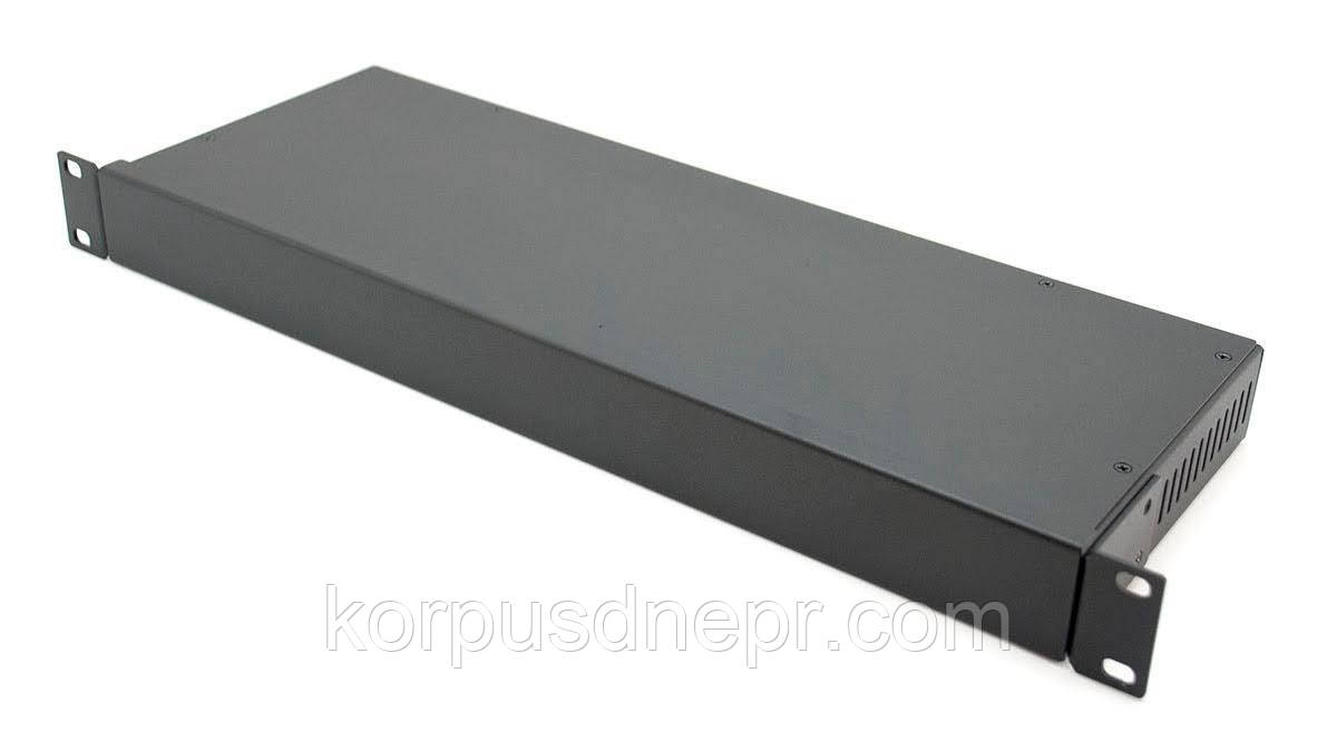 Корпус металевий 1U-160S в 19" стійку Rack 430х160х44 c вентиляцією