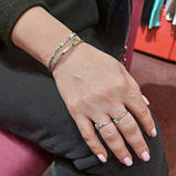 Браслет Змія зі срібла із зеленими фіанітами, фото 3