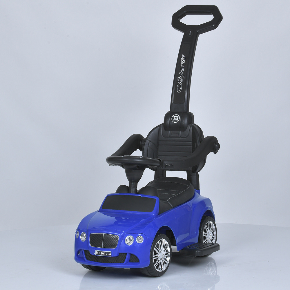Каталка-толокар із батьківською ручкою Bambi M 3901 L, синій