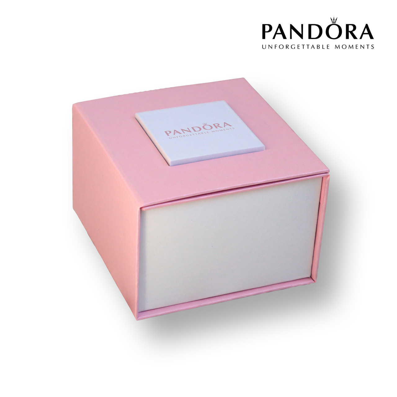 Рожева коробка Pandora для браслета або наручного годинника з рожевою подушкою, фото 1
