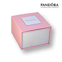 Рожева коробка Pandora для браслета або наручного годинника з рожевою подушкою