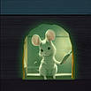 Декоративна наклейка мишка в нірці, що світиться. Подарунок дитині, Дитячі наклейки. Казки для дітей., фото 2