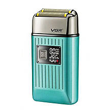 Електробритва VGR V-357, Green, Waterproof IPX6, висувний триммер, LED Display