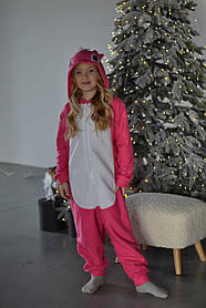 Кігурумі дитяча костюм піжама Дракончик фліс (80/86/92/98/104) рожевий зріст 98 см.