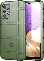Противоударный чехол для Samsung Galaxy A52 зеленый резиновый бампер