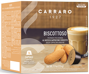 Кава в капсулах Дольче Густо - Dolce Gusto Carraro Biscottoso (16 капсул = 16 порцій)