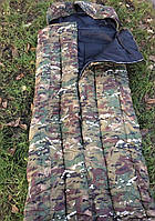 Спальный мешок камуфляжный походный (спальник-кокон) 200*80 водонепроницаемый военный