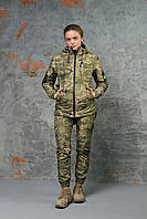 Тактический костюм Terra Hot зеленый пиксель женский теплая военная армейская форма весна зима