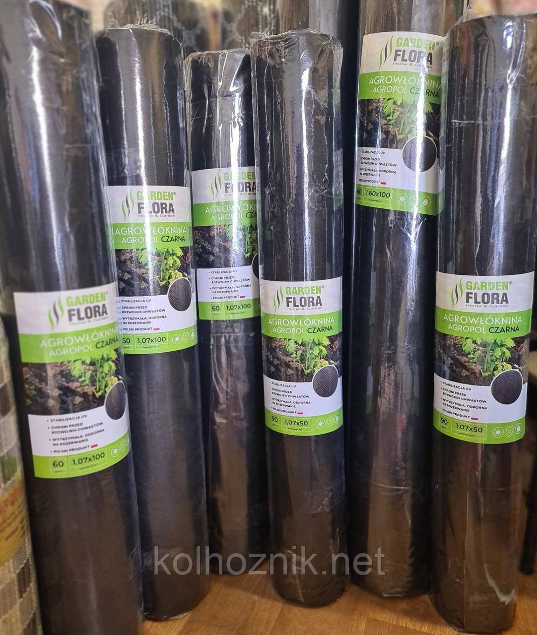 Агроволокно черное мульчующее Garden Flora 90г/м2 - 1.07м/50м Польша - фото 7 - id-p2018102510