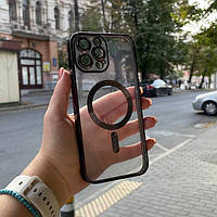Чехол для iPhone 11 Pro Max Shining with MagSafe защита камеры Black / чехол для айфон 11 про макс магсейф