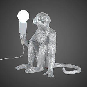 Срібний настільний світильник "Мавпочка" (909-VXL8051B SL)