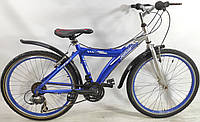 Велосипед ALU 24" JUNIOR 3*7шв серебристый-синий (Б/У)