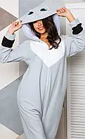 Пижама кигуруми Серая кошка взрослый и детский костюм Кошечка Все размеры до 200+ см (LL-135-4)