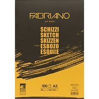 Склейка для ескізів Schizzi Sketch A3 (29,7x42 см), 90 г/м2, 100л., Fabriano