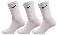 Мужские носки с высокой резинкой белые Nike 41 - 44 размер ( набор 12 штук )