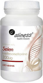 БАД Aliness Selenium L-селенометіонін таблетки 100 шт.
