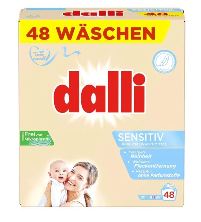Пральний порошок для дитячих речей Dalli Sensitiv 3,12 кг (48 прань) Німеччина, фото 1