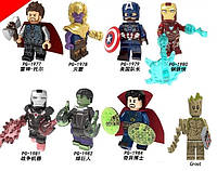 Набор фигурки человечки Мстители 8 шт, супергерои Marvel, DC